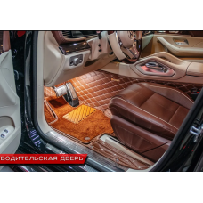 Автомобильные коврики 3D из экокожи Престиж + дополнительный ворс (Текстиль)